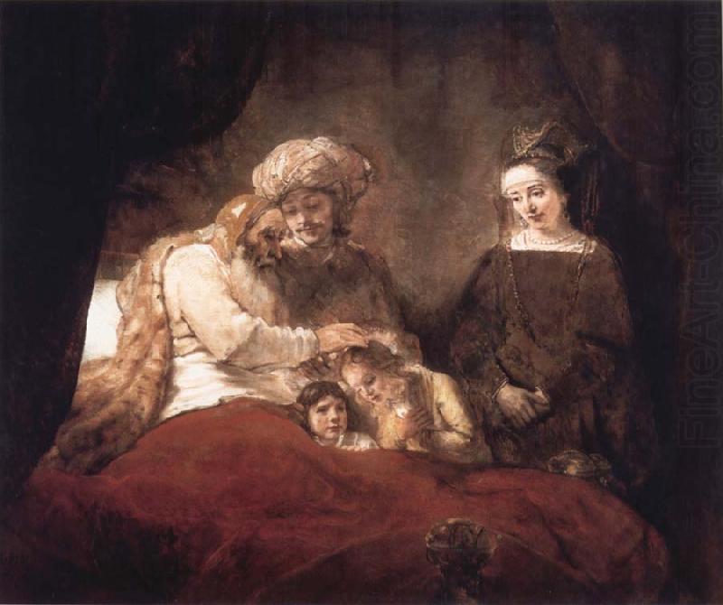 REMBRANDT Harmenszoon van Rijn Jacob Blessing the Sons of Joseph china oil painting image